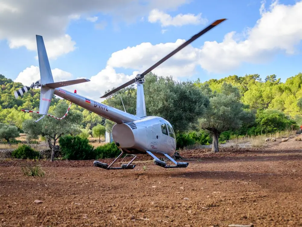 Helikopterflug Landung
