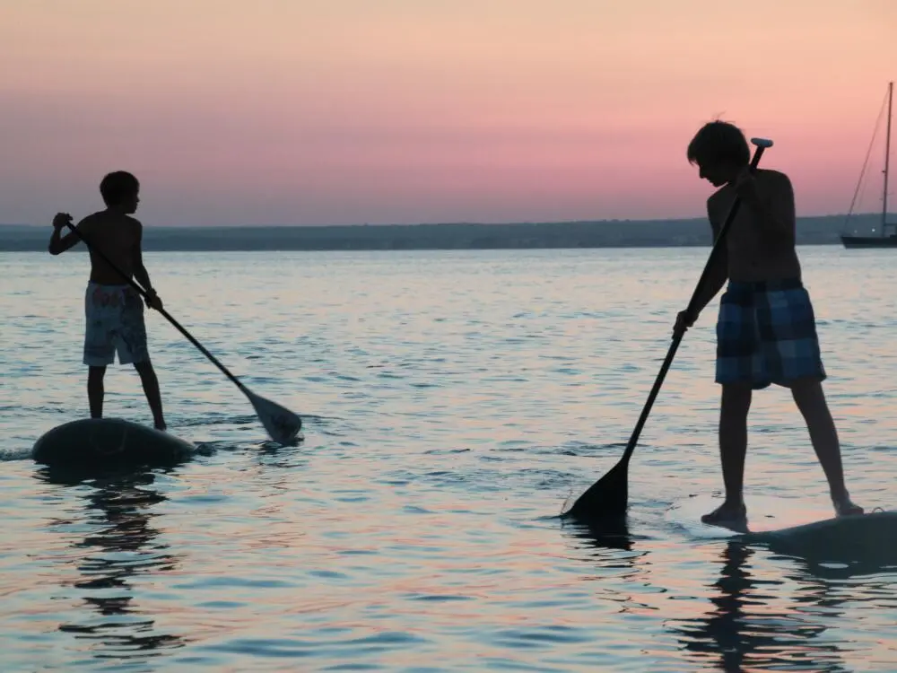 Stand Up Paddling Sunset